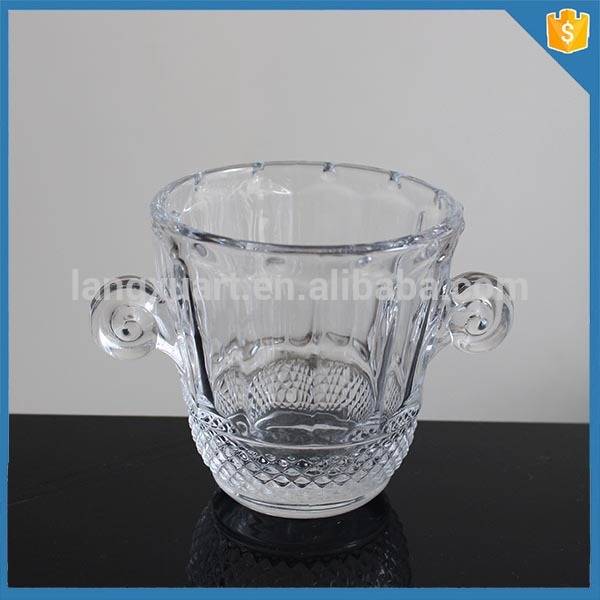 china factory custom clear glass ice bucket
