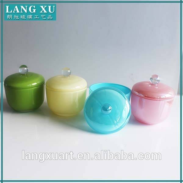 LX-T214 home decoration electric plating colored unique candle jars glass wholesale