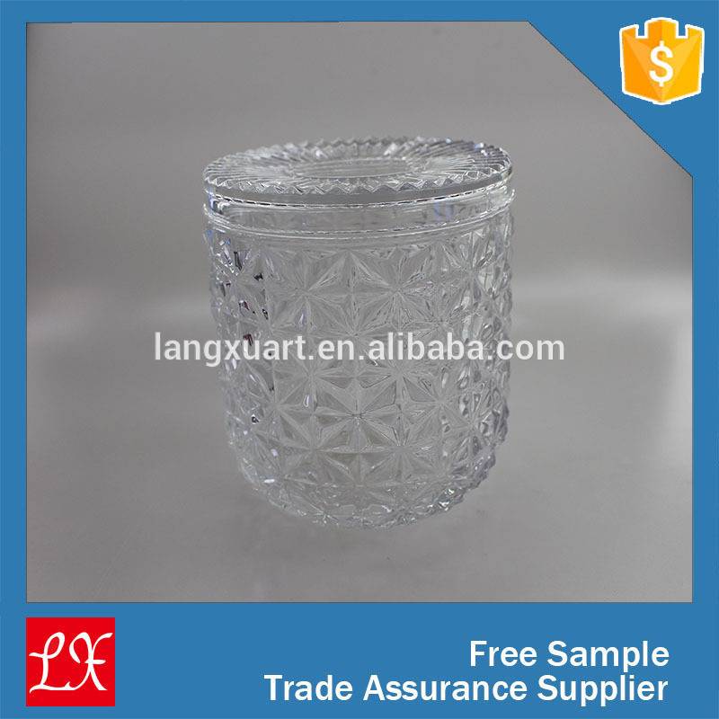 hot selling cut glass candle jars candle making