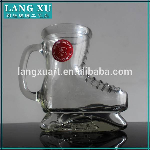 new design glass boot shape beer mug