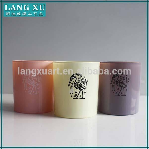 excellent factory supply colored custom glass candle jars
