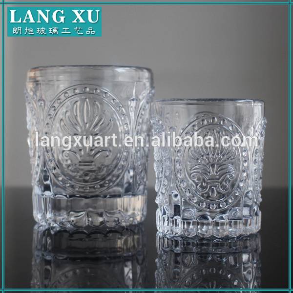 LANGXU suppply glass candle cup glass jars for candle making