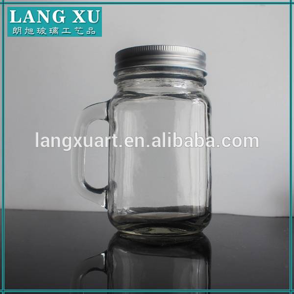 kitchenware custom wholesale jar glass honey pot with handle