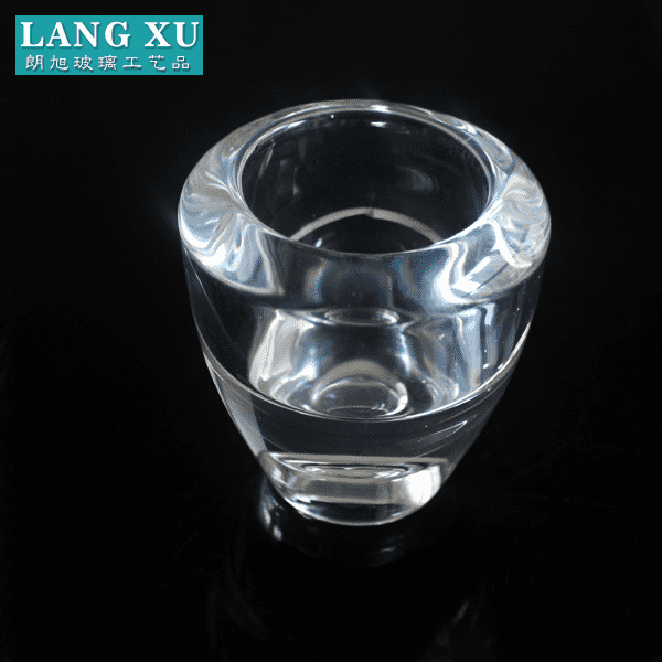soda-lime glass manufacturer double use color thick cone shape tealight candle holder