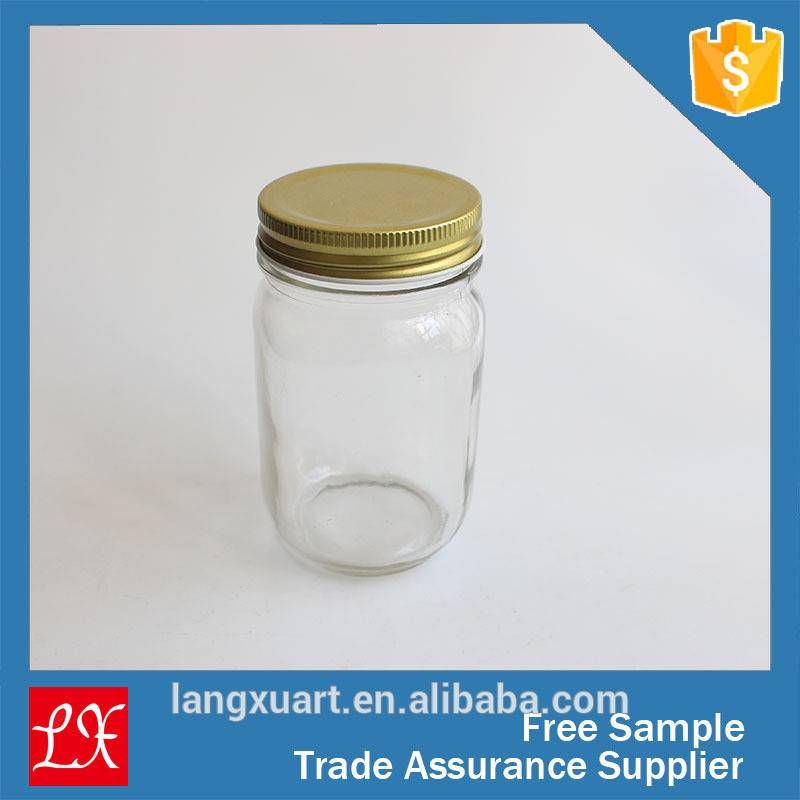 LX Home storage wholesale China made jam /honey glass jars with metal lid for food