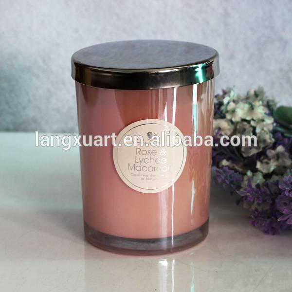 machine made spray paint pink glass jar with lid