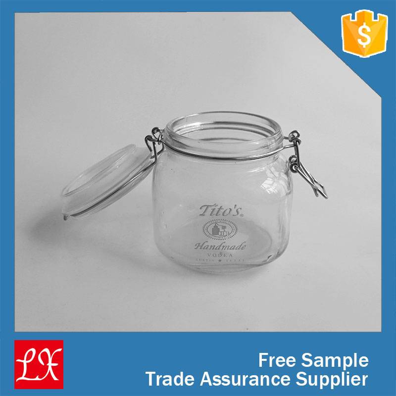 customized storage seasoning clip top glass jar