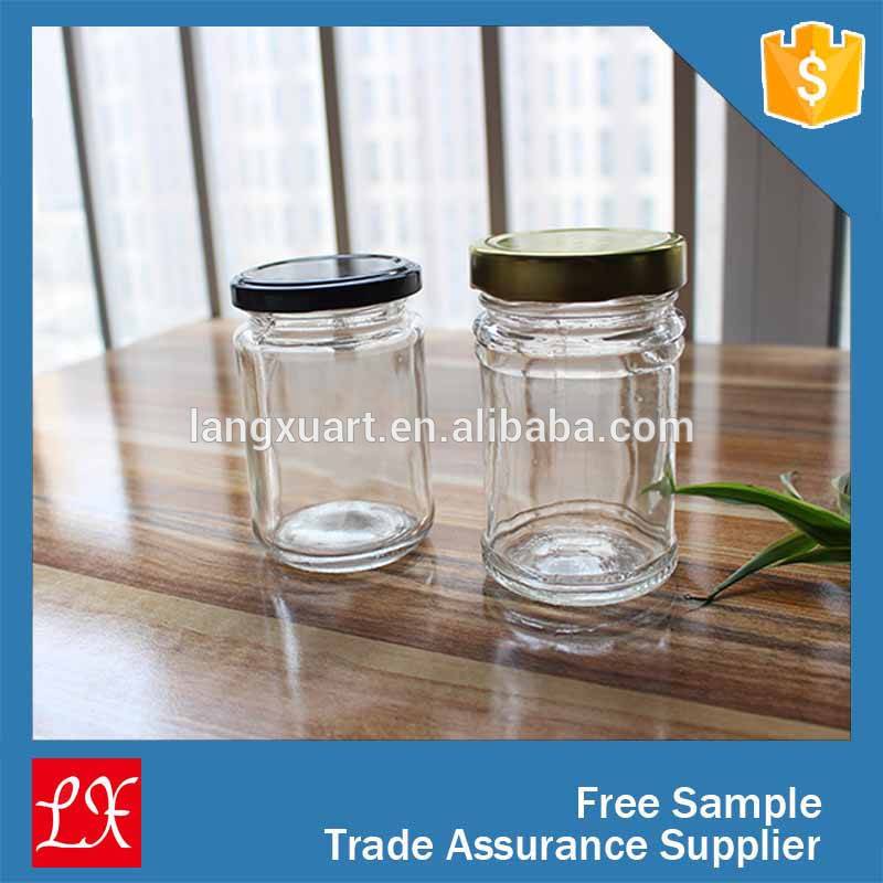 Glass storage jars for jam100ml glass jar with metal lid