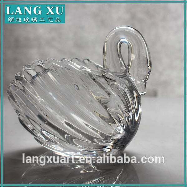 New design cute crystal glass swan votive holder supplier