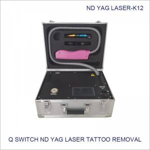1064nm 532nm portable suitcase nd yag laser pigments laser tattoo removal machine K12