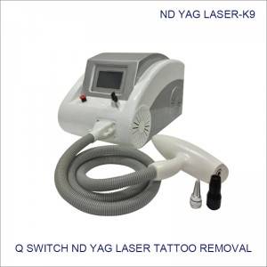 Powerful q switch nd yag laser tattoo removal machine K9