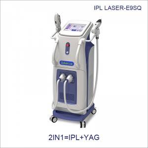 Multifunctional Beauty Equipment IPL Hair Removal Q Switch ND YAG Laser Tatto Removal Machine E9SQ