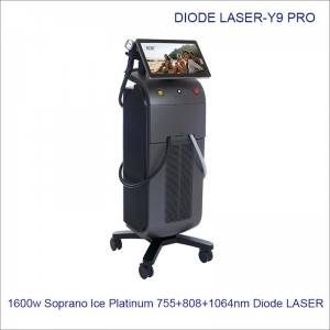 1600W Soprano Ice Platinum 755 808 1064 Diode LASER Hair Removal Y9 Pro