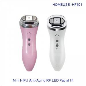 Home Use Mini Hifu RF Wrinkle Removal Face Lifting Skin Rejuvenation Beauty Machine HF101