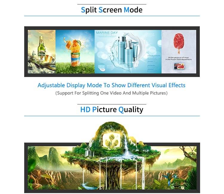 37 '' Ultra Wide Stretched Bar LCD Ifihan (7)