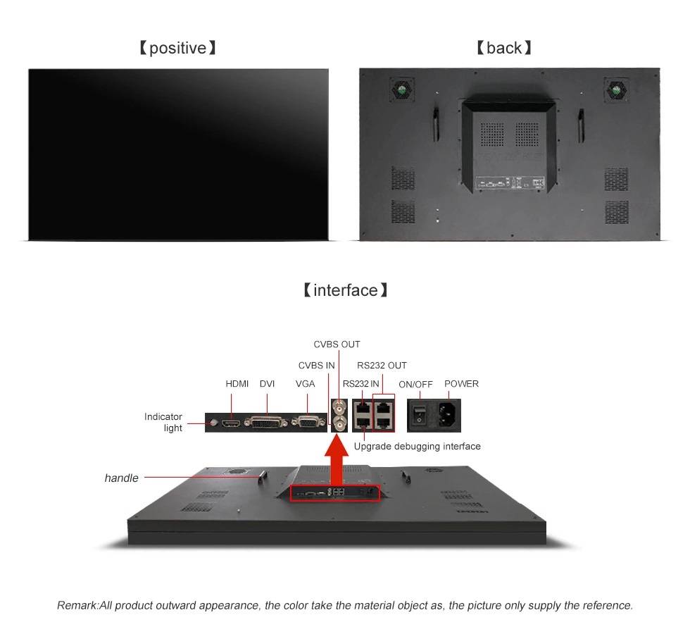 Ultrasmal ramme 46 tommer 49 tommer 55 tommer LCD-videovegg for reklameskjerm TV-skjerm (8)