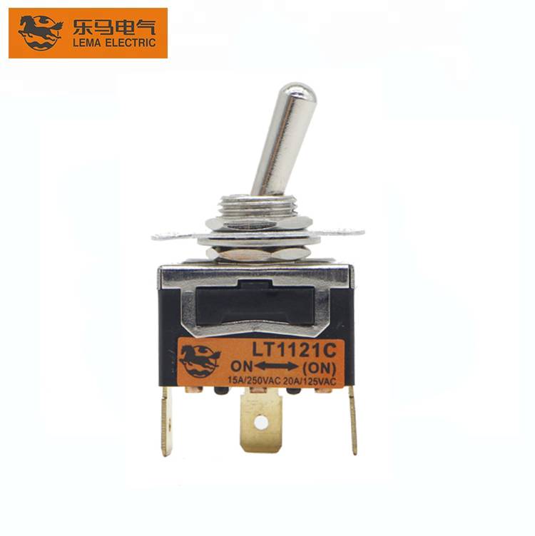 Lema Factory Price LT1121C Single Pole 3-way (ON)-ON momentary Toggle Switch e-ten