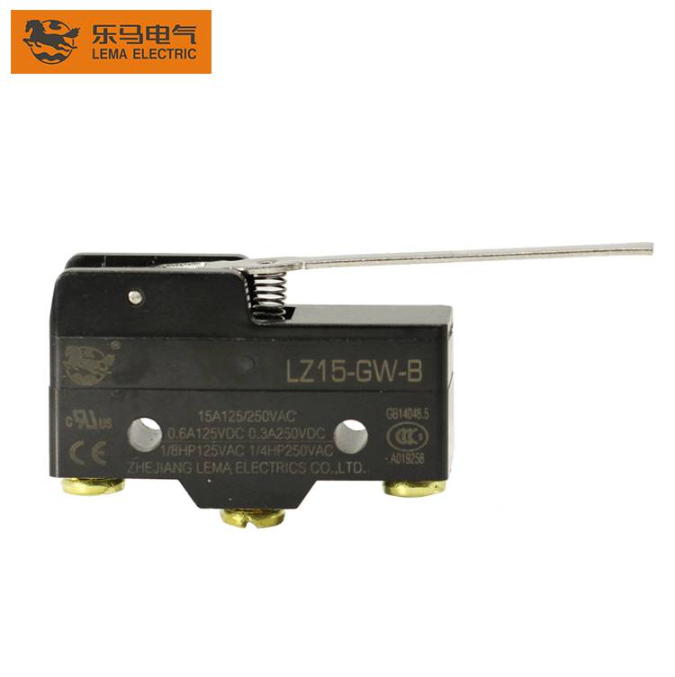 LZ15-GW-B Mini Plastic Snap Action Hinge Lever 15A 250VAC Micro Switch