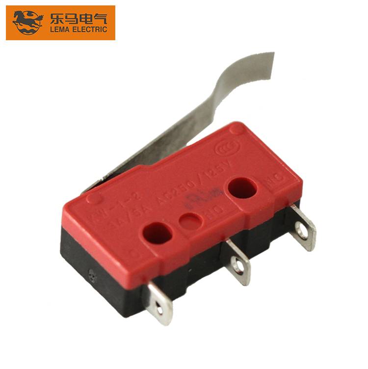 Lema KW12-6 bent lever kw3 oz micro switch ms4-16t electrical plastic pressure switch for home appliance