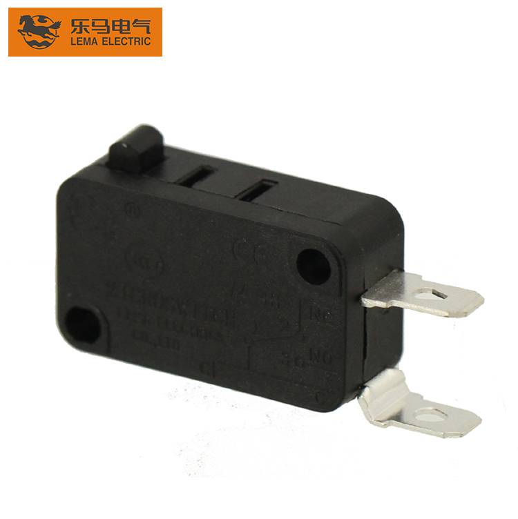 High Quality KW7-0E SPST NC Normally Closed Black Micro Switch 2 pin