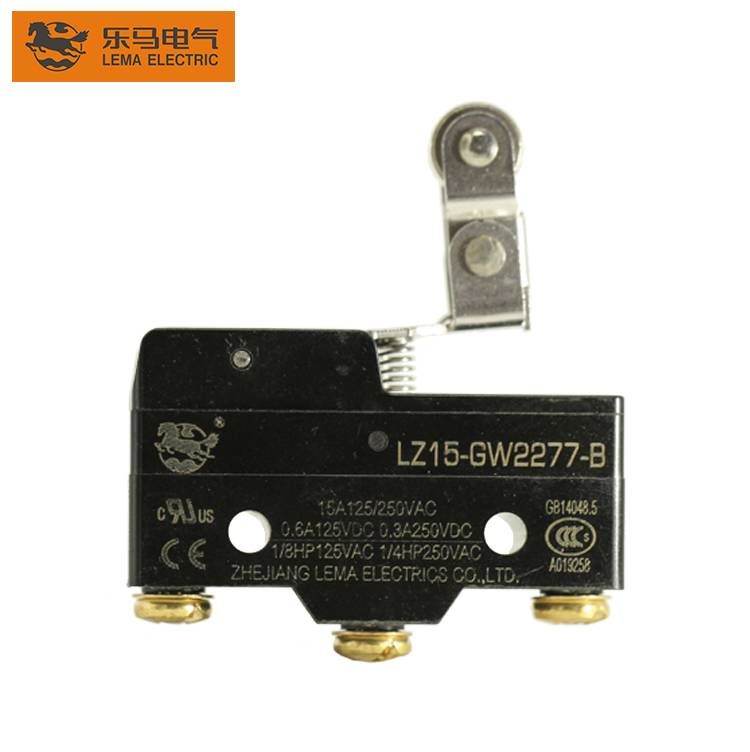 Lema LZ15-GW2277-B one way short hinge roller lever micro switch mechanical lever switch