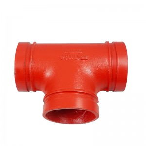 Grooved Pipe Fittings Ductile cast iron Tee for Fire fighting