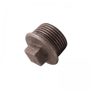 High quality Black malleable iron pipe fittings Plug