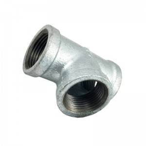 hot dipped galvanised pipe fittings malleable cast iron pipe fitting banded reducing tee for water supply