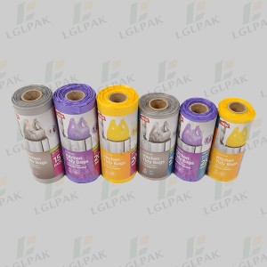 Star Sealed Garbage Bag In Different Color On Roll