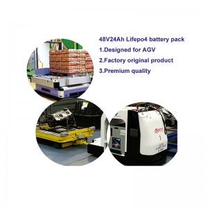 Factory directly sale light weight 48V 24Ah LiFePO4 battery pack for AGV application