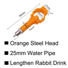 Extra-long rabbit nipple water drinker1478