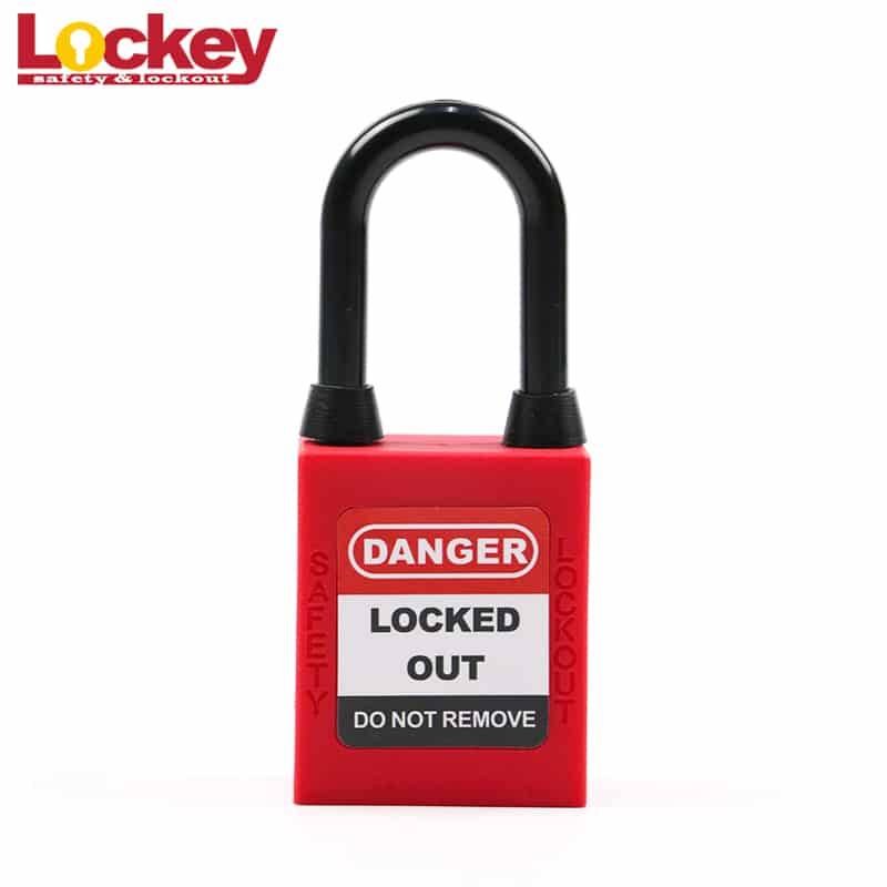 38mm Dust-Proof Plastic Shackle Safety Padlock P38PDP