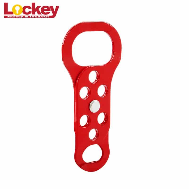 Safety 6 Hole Red Double-end Steel Lockout Hasp DSH01