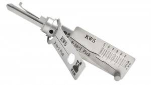 LOCKSMITHOBD 2020 NEW lishi KW5 6-Pin – Kwikset Keyway Tool  2in1 Pick Decoder  for Kwikset-6pins