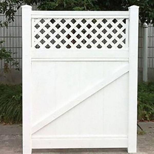 Privacy Fence White Lattice gate