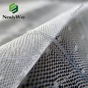 Grey Mermaid Pleated Polka Dot Tulle Polyester Mesh Lace Fabric for Dress