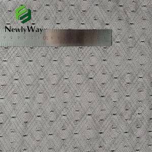 Shine rose gold spandex nylon net tulle lace fabric for bridal dress’s trim