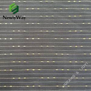 Transparent gold nylon fiber mesh knit tulle fabric for clothing sleeves