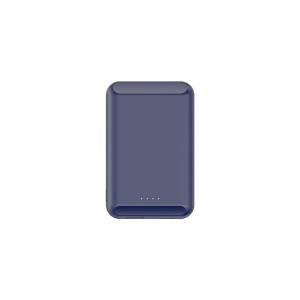 Mag-Safe Power Bank, 5000Mah Mag-Safe Wireless Charger, Portable Magnet Power Bank with Dual Input & Output, 15W Fast Wireless Charging Treasure for iPhone 12/12 Mini/Pro/Max (Blue)