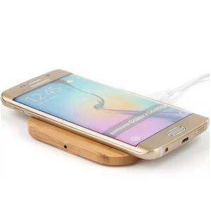 W10 square wooden 10W wireless fast charger
