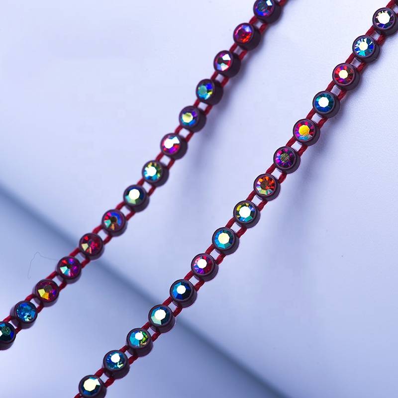 Factory SS6 Fashion Customized Rhinestone 2.7mm Crystal Strass Chain