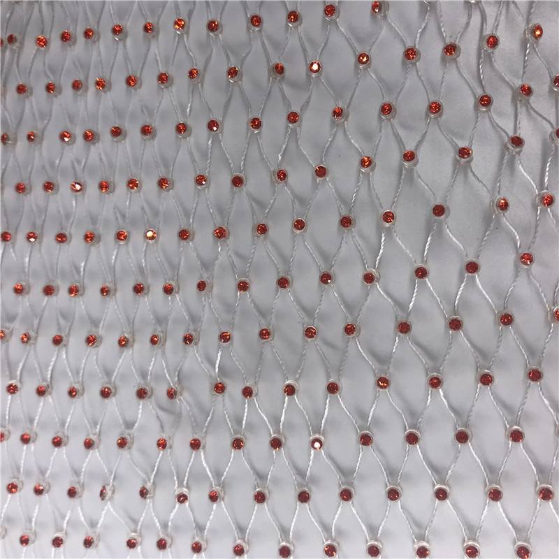 Rhinestone Mesh Fabric Wholesale Plastic Trimming Crystal Mesh for Shoes Featured Image