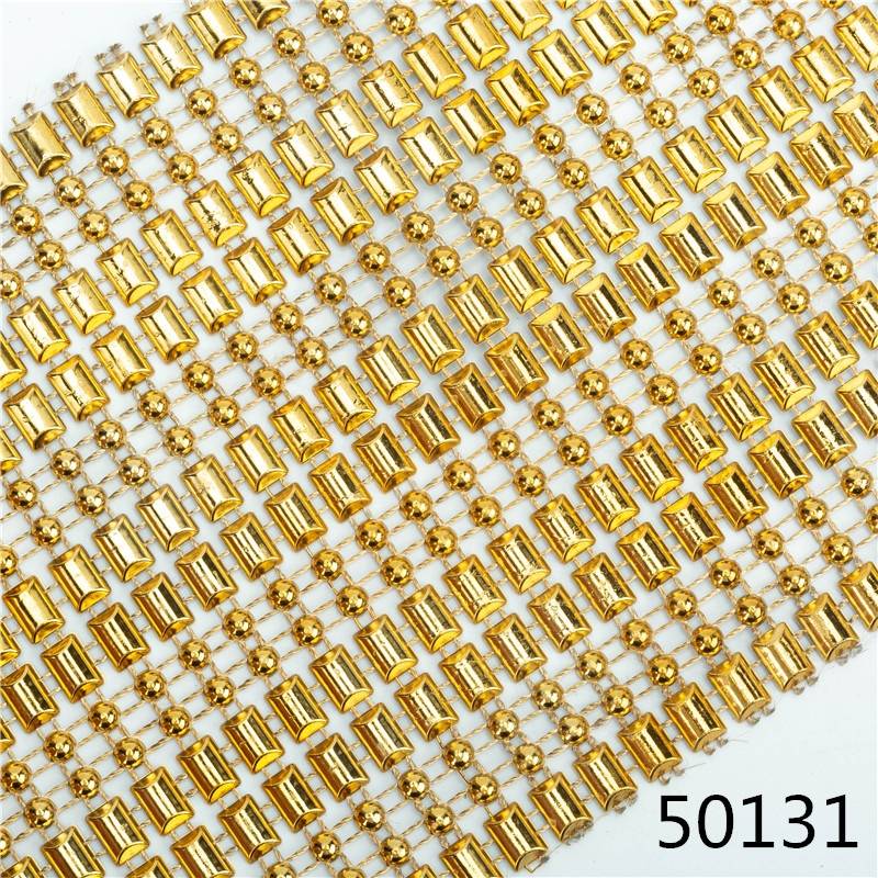 Double Rows Pitted Peach Heart 10 Yards Plastic Rhinestone Chain for Garments Decoration