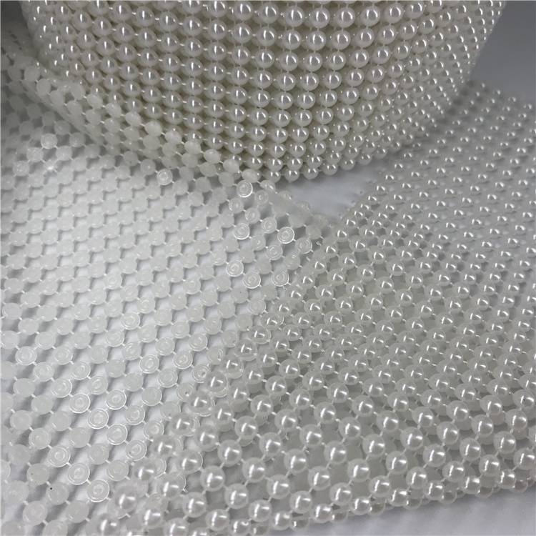 New fashion diamond pearl mesh wrap roll sparkle rhinestone ribbon rhinestone mesh roll