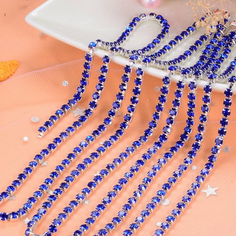 Shinny  Rhinestone Cup chain High Quality Cup Colored Chain for Jewelry in Rhinestones