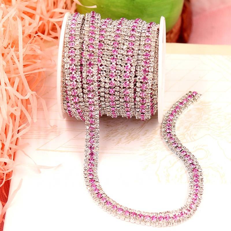 Wholesale Rhinestone Cup Chain Trimmings 10 Meters One Cup Chain Roll
