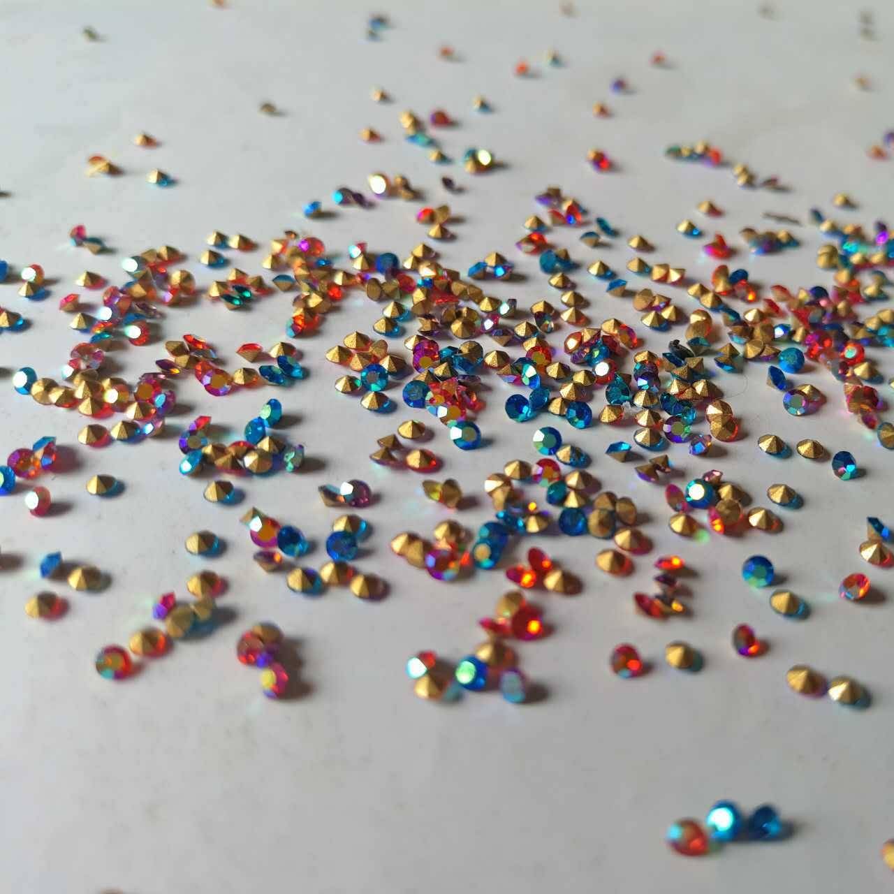 String Beads Chinese Cheap Chaton Glass Diamond Rhinestone  Point Back For Garment