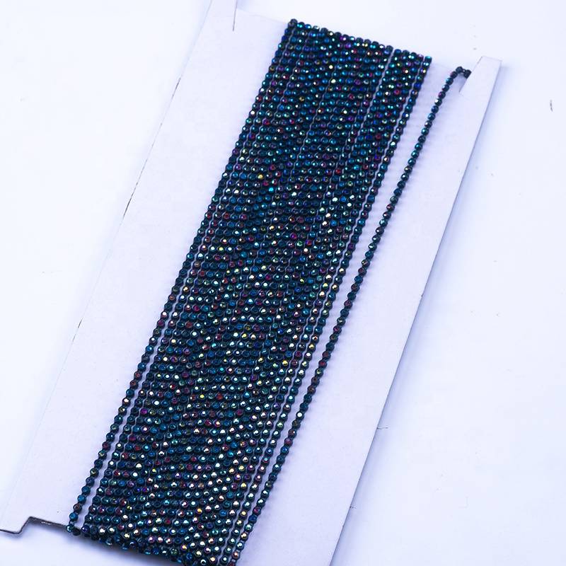 High quality ss8 crystal bead rhinestone banding Fashion accessories garment plastic rhinestone banding ss6,ss12 rhinestone
