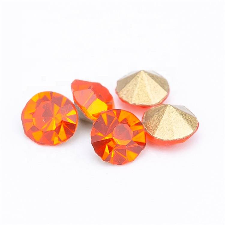 Wholesale High Quality Shiny Point Back Rhinestones Crystal  Chaton Beads