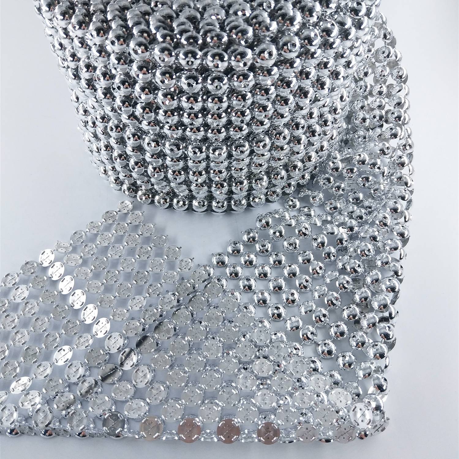 12 rows crystal rhinestone chain trimming plastic mesh for wedding accessories